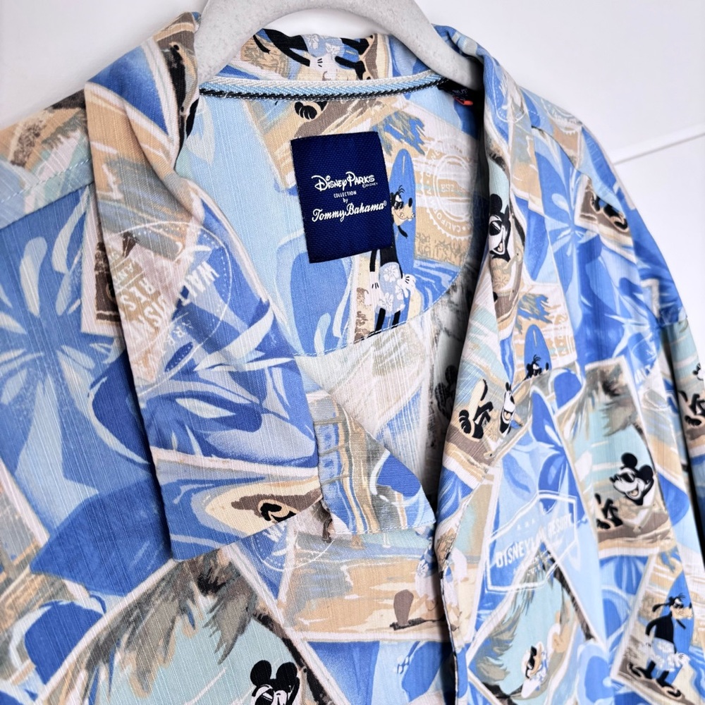 Disney by Tommy Bahama Hawaiin Camp Mickey Mouse and Friends Silk Shirt 3XL - Picture 8 of 16